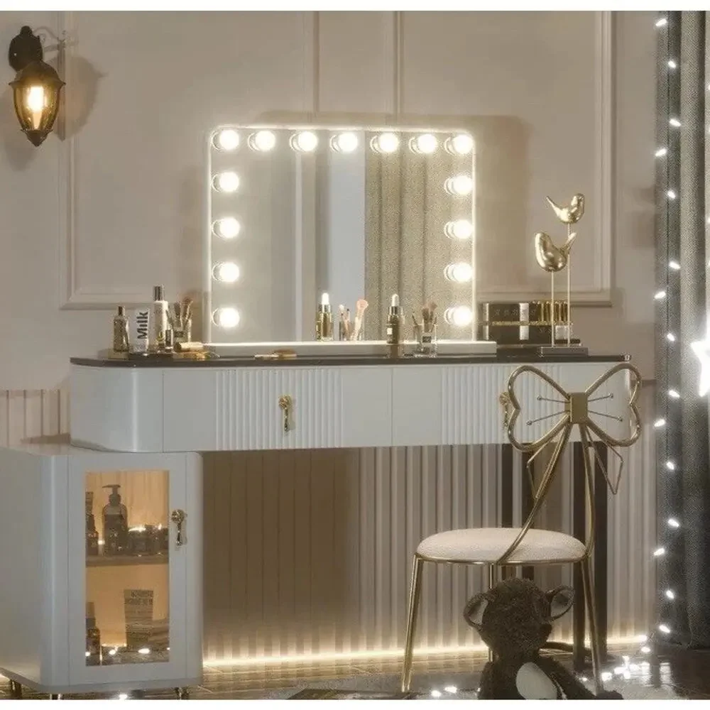 Keonjinn Hollywood Vanity Mirror Lighted USB Charging Port White New Makeup
